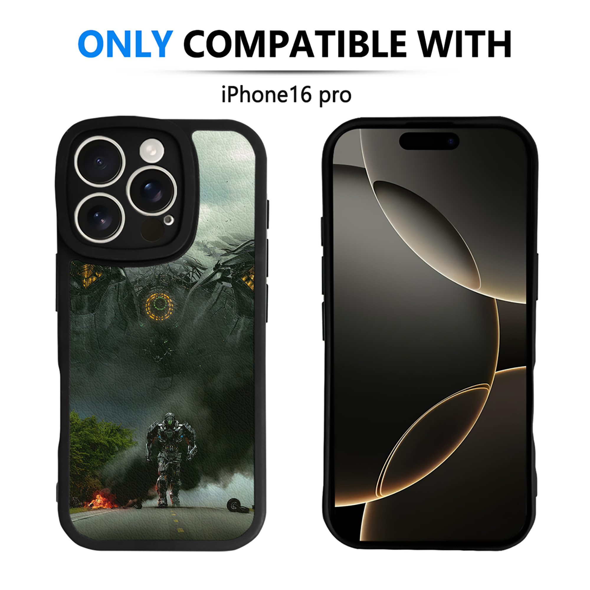 （画像用） Transformers トランスフォーマー 【iPhone 16シリーズ対応】シリコンスマホケース（レザー調） 材質：シリコン